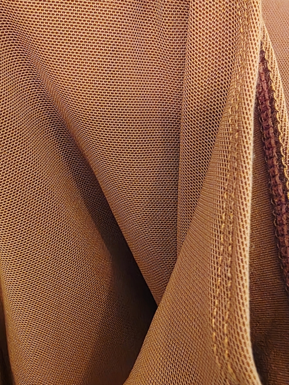 Sheer Rust Brown Long Sleeve Bodysuit - Picture 7 of 7
